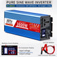 Inversor Universal de forma de onda sinusoidal pura DC 12V24V48V60V a 110V-240V inversor de pantalla LCD 1800W/2200W/3000W PowerConverter 50/60HZ