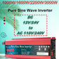 Inversor de onda senoidal pura 12V 24V 220V 110V 1000W 1600W 2000W 3000W Conversor de energia solar 12V a 220V Inversor transformador LED