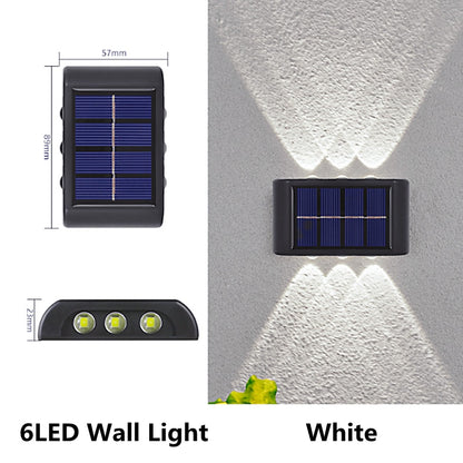 Solar Wall Lamp LED Outdoor Waterproof Balcony Wall Light Courtyard Street Landscape Garden Driveway Decorative Light Atmosphere