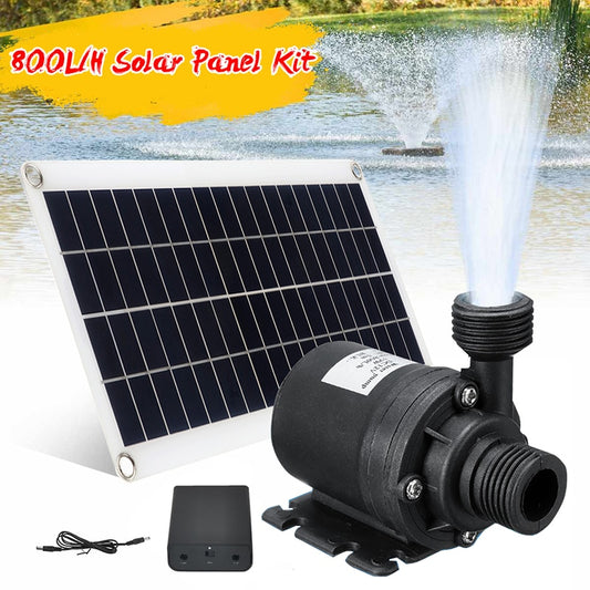 800L/H Solar Panel Kit Brushless Solar Water Pump Solar Cell Photovoltaic Panel Fountain Water Pump Water Pool Pond Pump