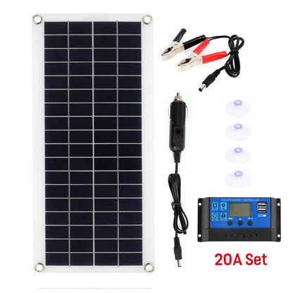 1000W Solar Panel 12V Solar Cell 10A-60A Controller Solar Plate Kit for Phone RV Car MP3 PAD Charger Outdoor Battery Supply