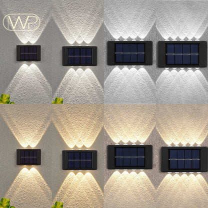 Solar Wall Lamp LED Outdoor Waterproof Balcony Wall Light Courtyard Street Landscape Garden Driveway Decorative Light Atmosphere