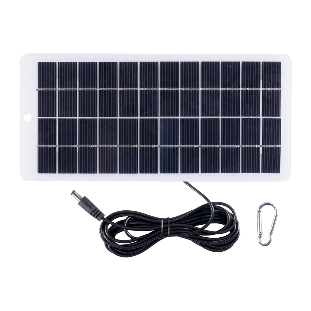 Panneau solaire 10W 12V extérieur bricolage chargeur de cellules solaires panneaux de polysilicium USB extérieur Portable solaire pour chargeurs de téléphones portables