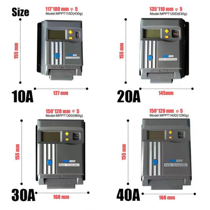 Mppt Solar Charge Controller Solar Panel MPPT LCD Display 10A 20A 30A 40A With WIFI 12V/24V Battery Regulator Dual USB LifePo4