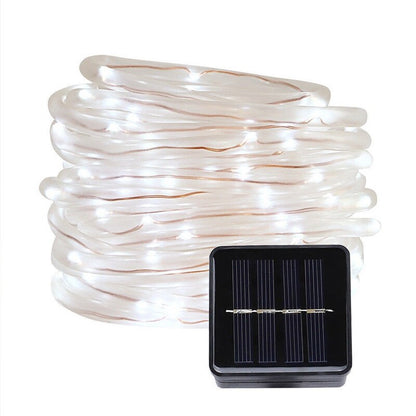 7M/12M LED Outdoor Solar Lamps 50/100 LEDs Rope Tube String Lights Fairy Holiday Christmas Party Solar Garden Waterproof Lights