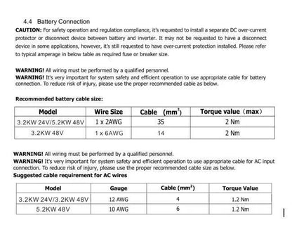 SM-3.2KW-24V - PowMr 3200W DC24V Cargador Inversor solar Inversor de onda sinusoidal pura con cargador 80A